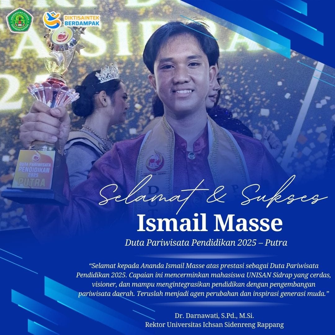 Mahasiswa FIKOM UNISAN Raih Gelar Duta Pariwisata Pendidikan 2025 – Putra